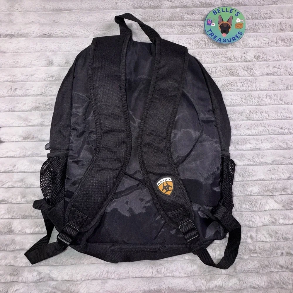 Ariat 2 Pocket Laptop‎ Pouch Backpack Black Classic Black Logo